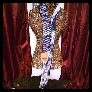 Authentic BURBERRY Silk Skinny Scarf